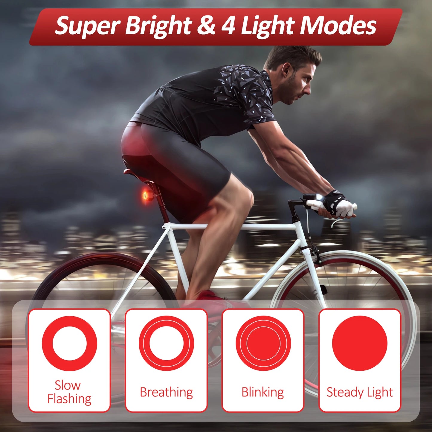 Elecpow Bicycle Burglar Taillight Waterproof USB Charge