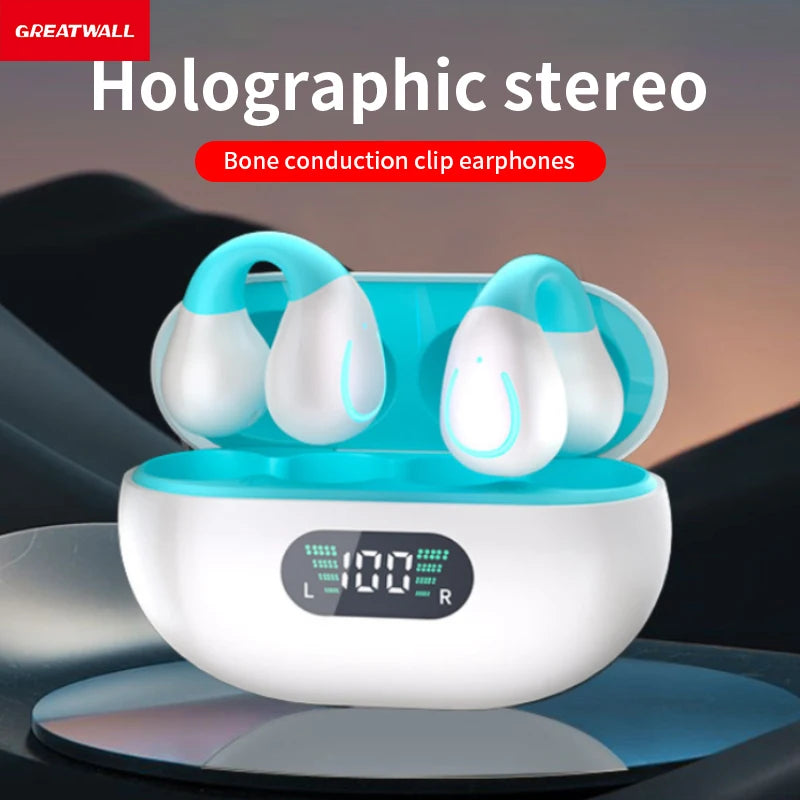 GREATWALL Wireless Earphones Bluetooth 5.3 Low Latency Gaming Microphone