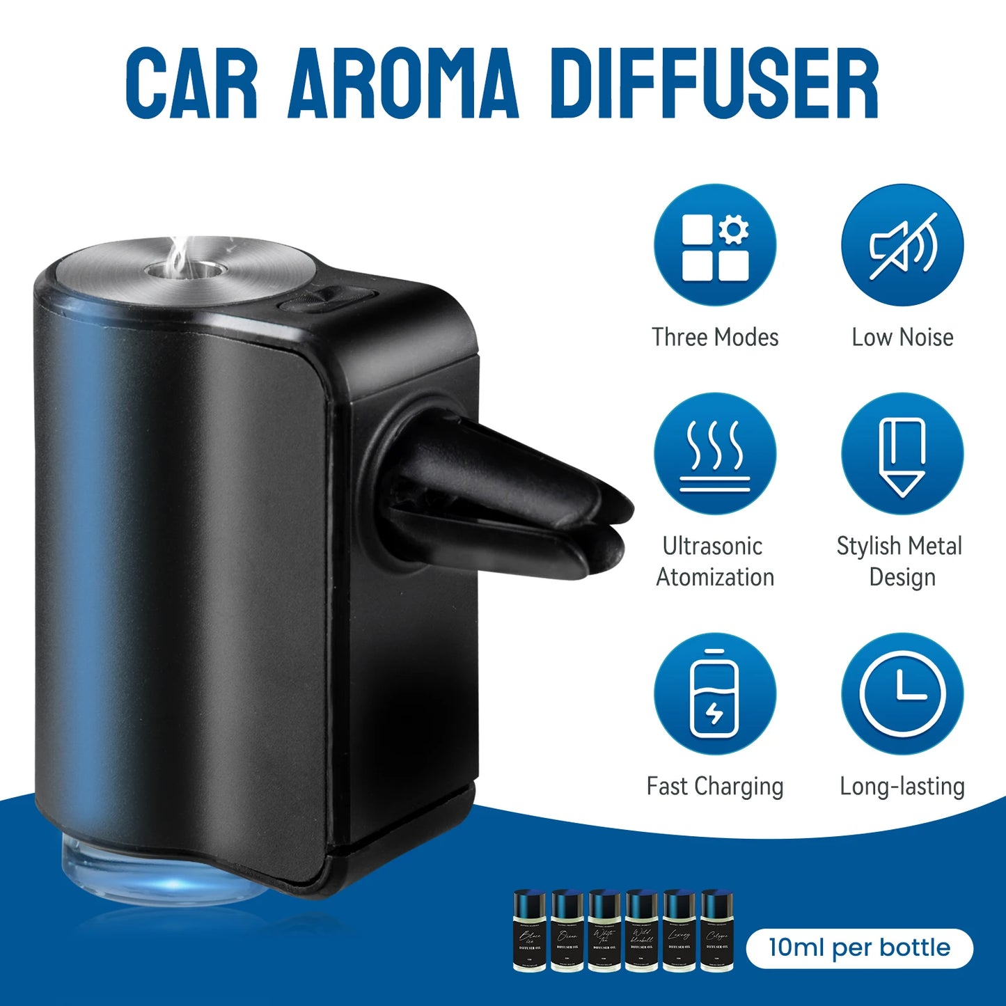 Smart Car Aromatherapy Diffuser With Six Adjustable Settings