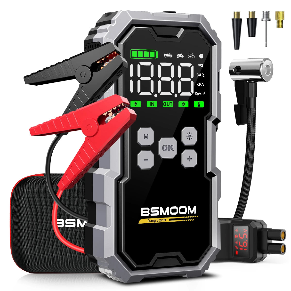 Biuble Portable Car Jump Starter With Air Compressor