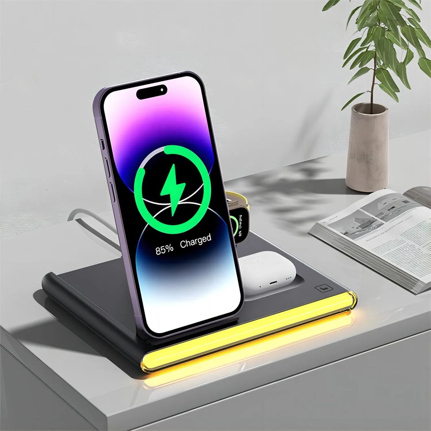 4 In 1 Fast Wireless Charger 30W PD For IPhone Samsung