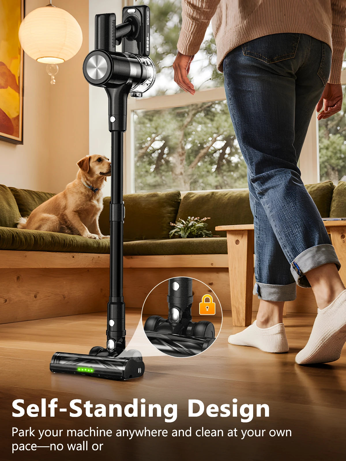 SUXIANGVACC Cordless Vacuum Cleaner 50KPa Powerful Lightweight Stick