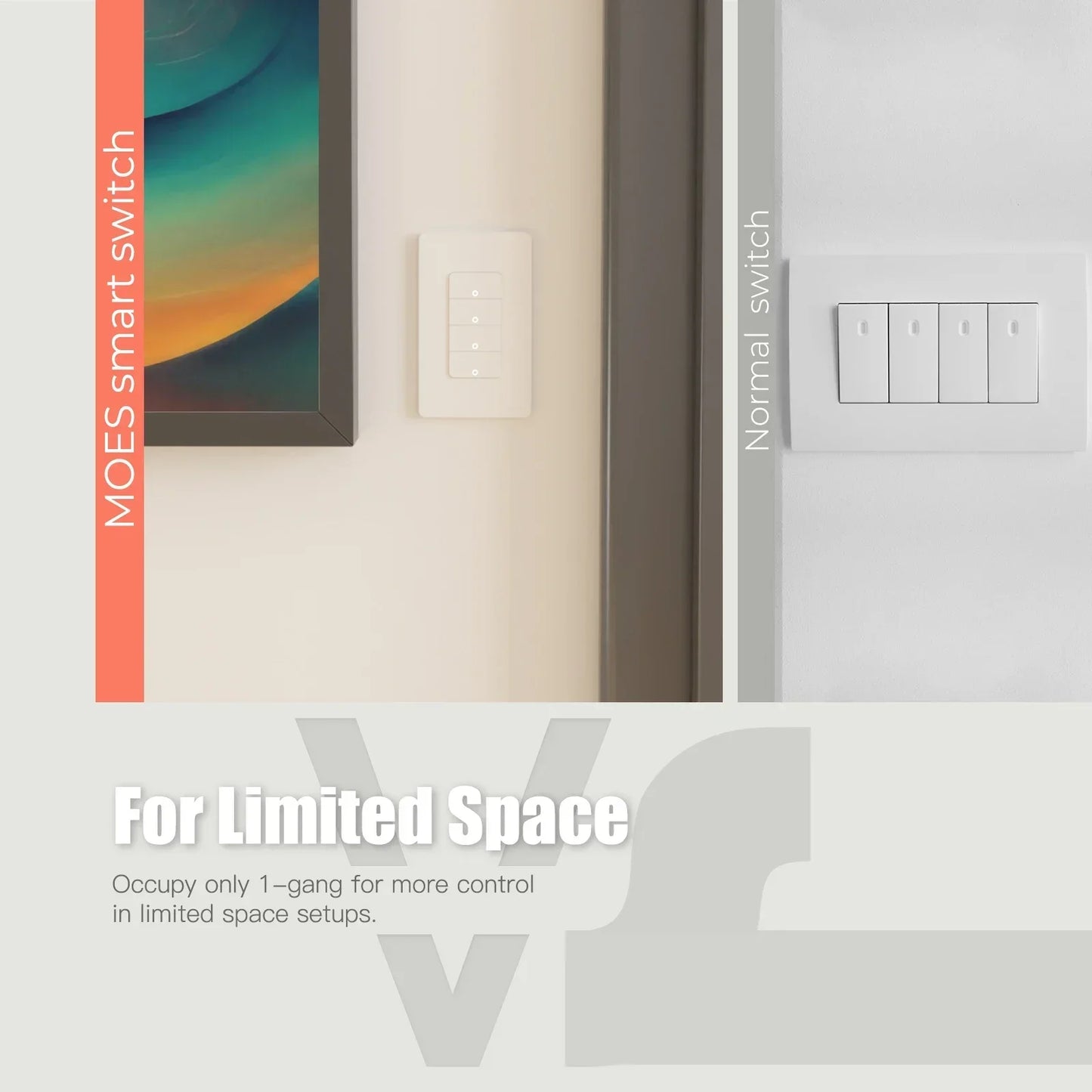 MOES Tuya ZigBee Smart Light Switch Push Button Wall Switch