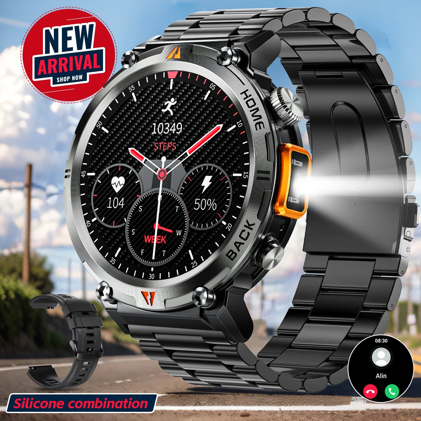 LaNikar KE3 Bluetooth Call Smart Watch Men With iOS Android