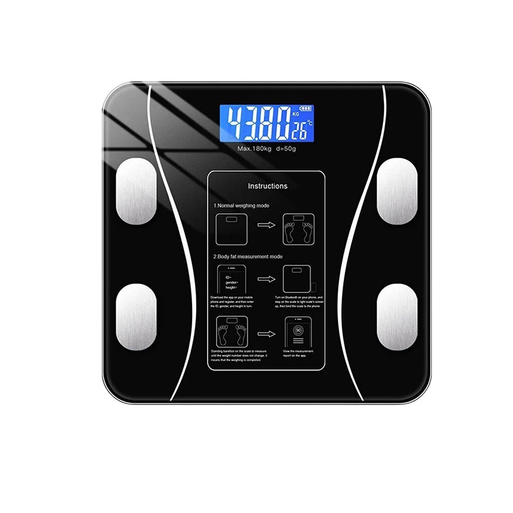 Rechargeable Body Fat Scale With Large Display And App