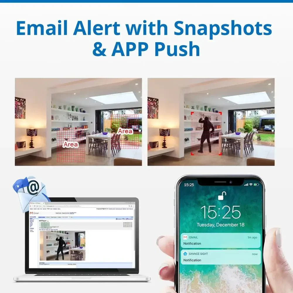 SANNCE 5MP POE Outdoor Weatherproof Bullet Camera Kit