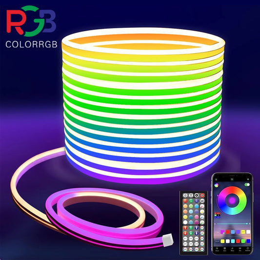 Neon LED Rope Lights Bedroom RGB Strip With Remote App