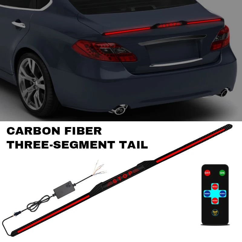 Dynamic Car Spoiler Brake Light Strip 50 Inch Universal