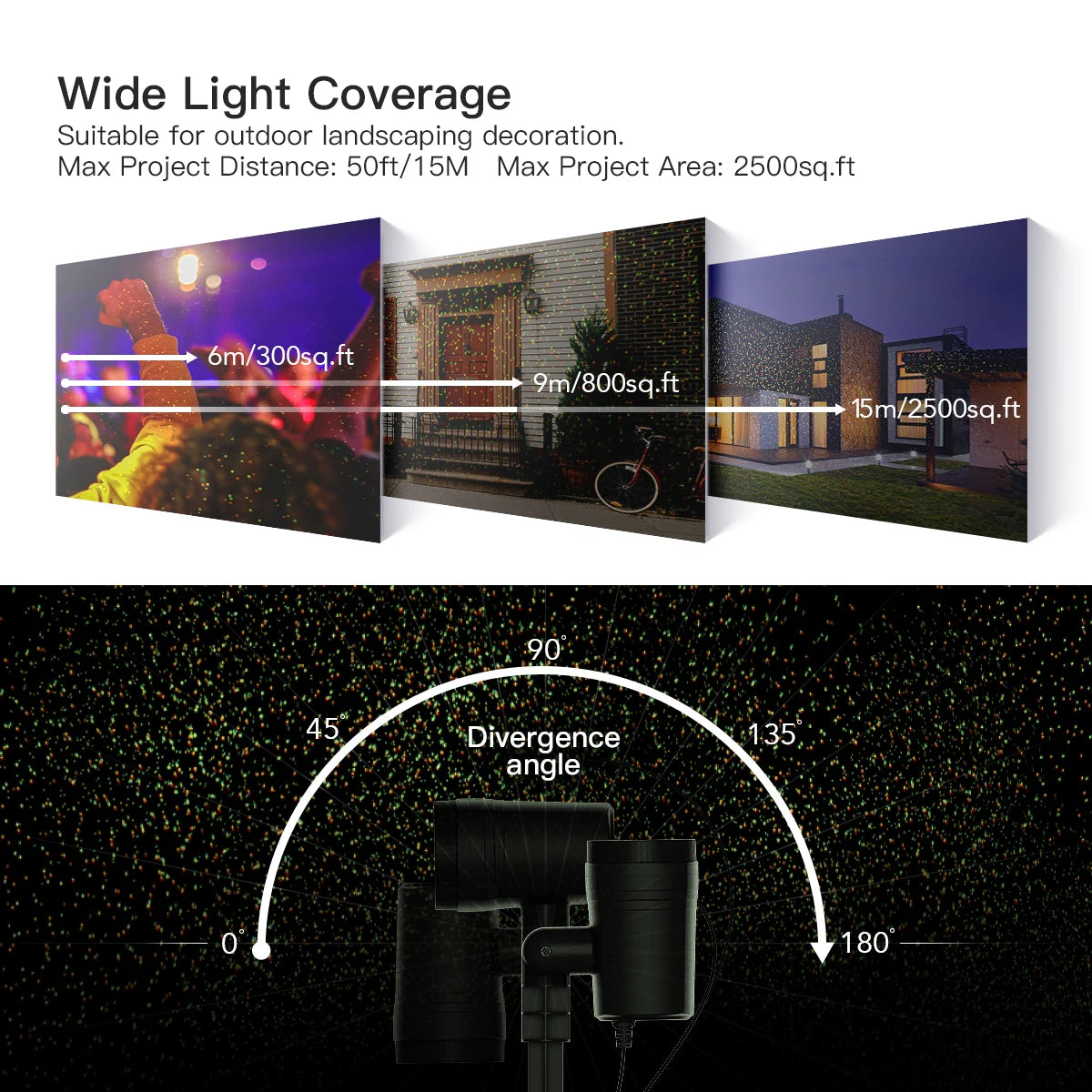 Christmas Outdoor Projector Lights With Remote Control 12 Patterns