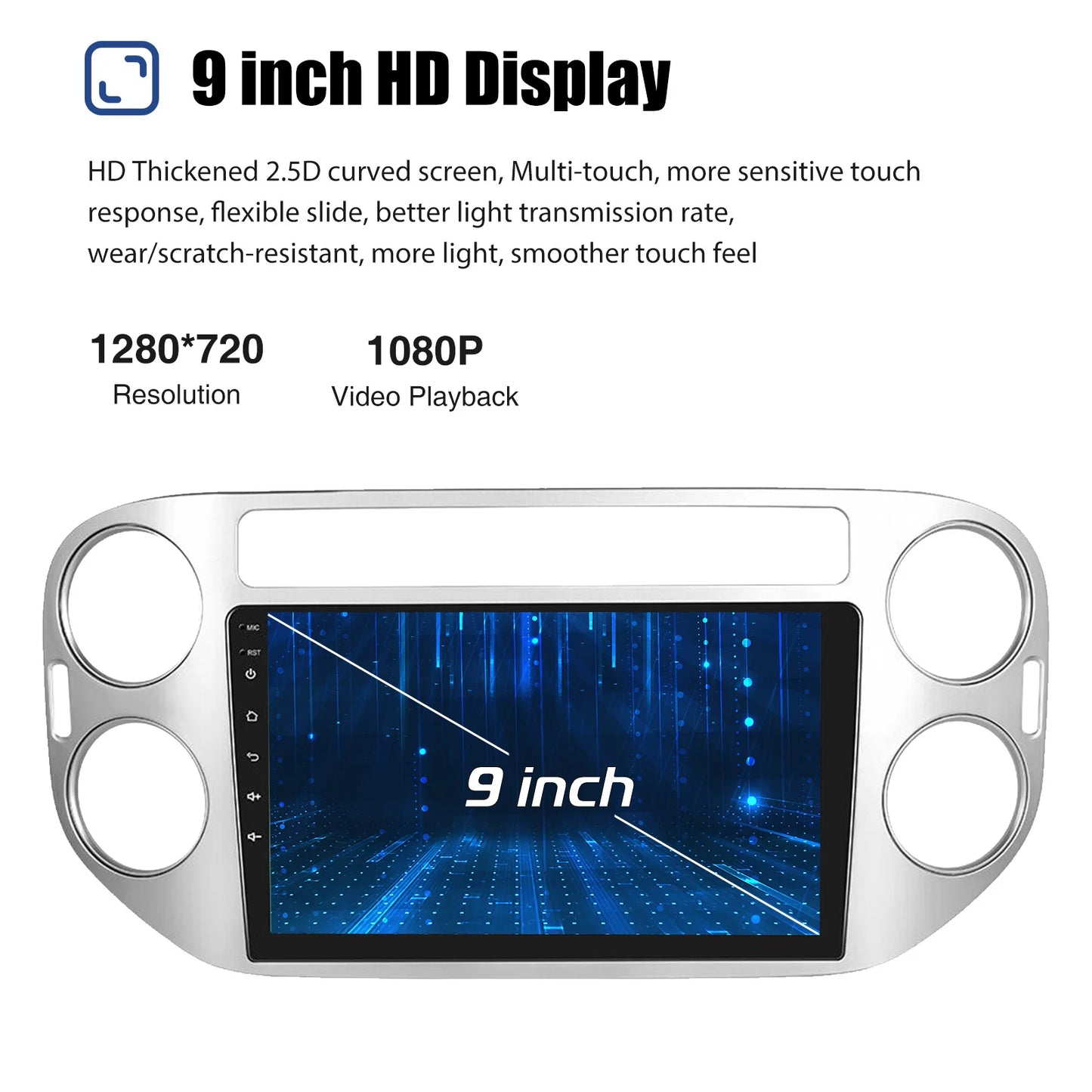 ESSGOO VW Tiguan GolfPlus 9 Inch CarPlay Android 13 Stereo