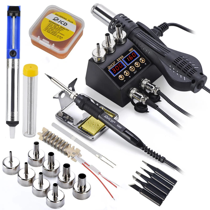 JCD 8898 750W Soldering Station 2 In 1 LCD Display