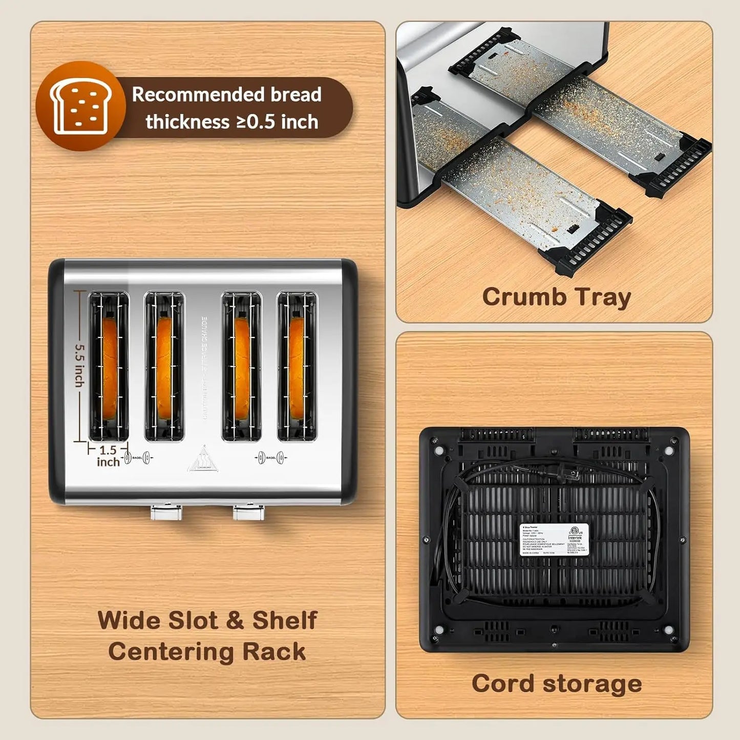 Iosn Toaster With Touch Screen Control Stainless Steel