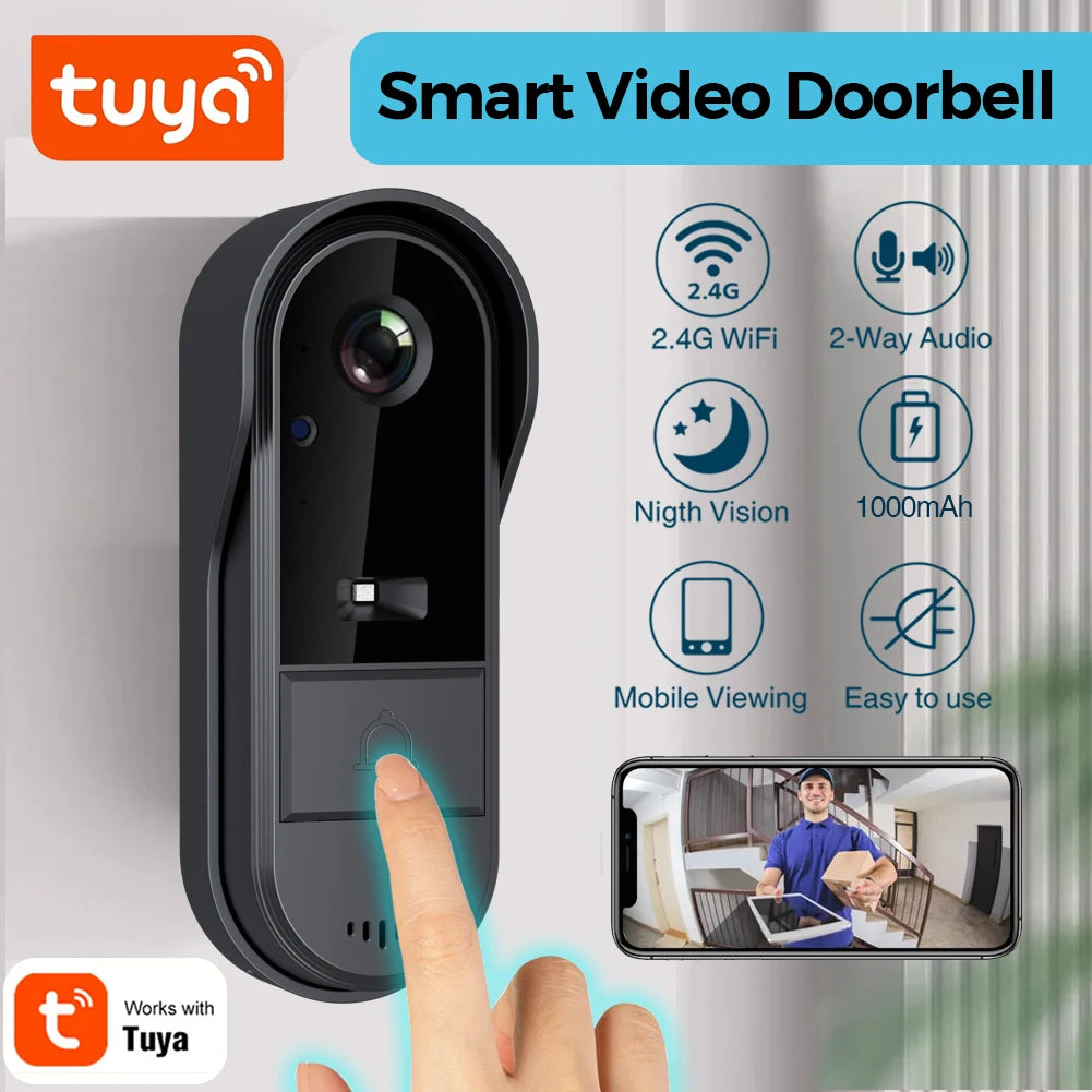 XBIBI Tuya WiFi Doorbell Two Way HD 1080P With Cloud