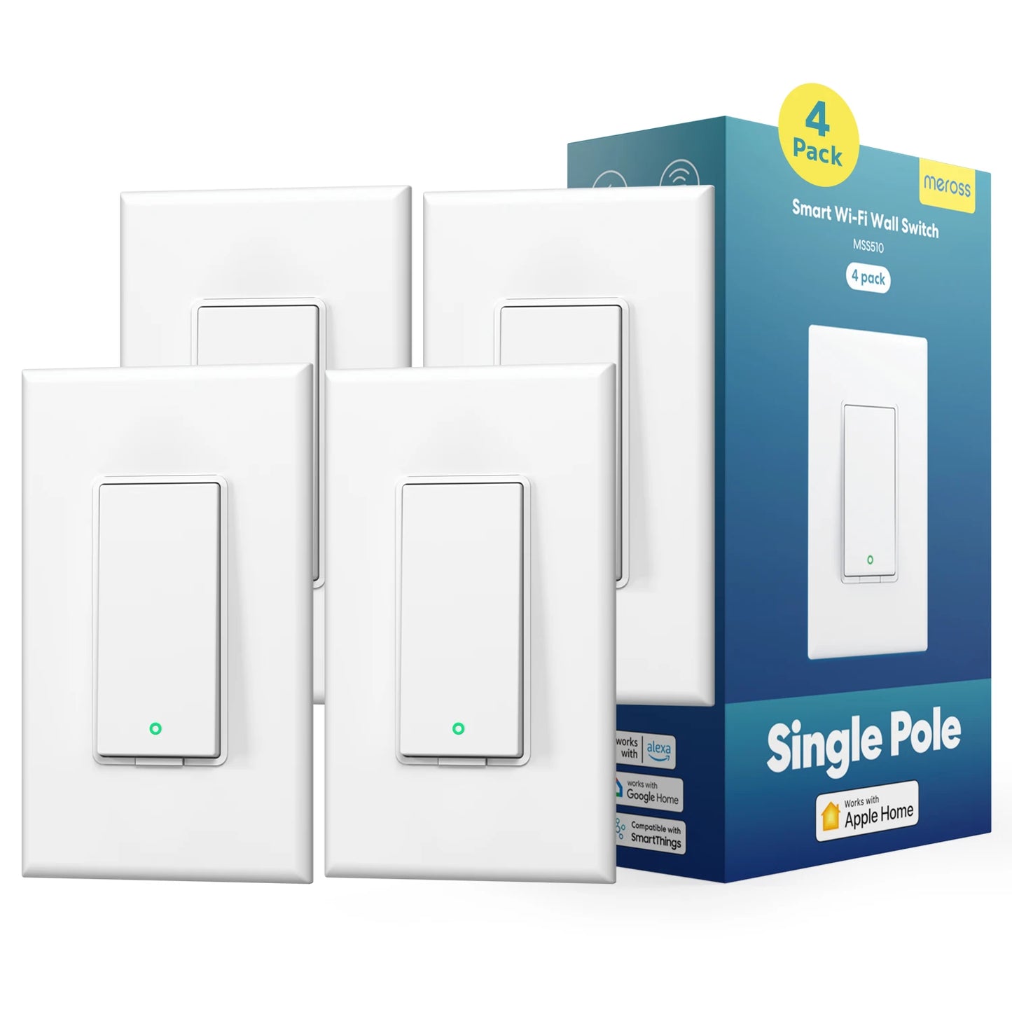Meross HomeKit WiFi Smart Wall Switch US Standard Alexa