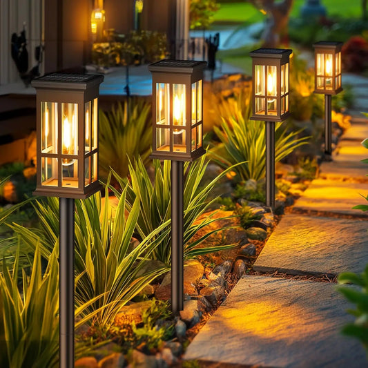 KPSTEK Solar Pathway Lights 2 6 8 Pack for Outdoors