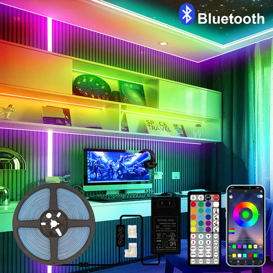COB RGB LED Strip Lights Bluetooth 6M 12M Home Decor