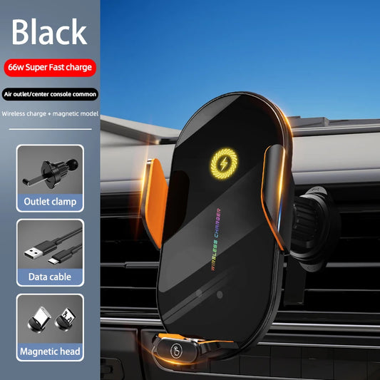 AFOVIC 66W Magnetic Wireless Car Phone Holder Charger