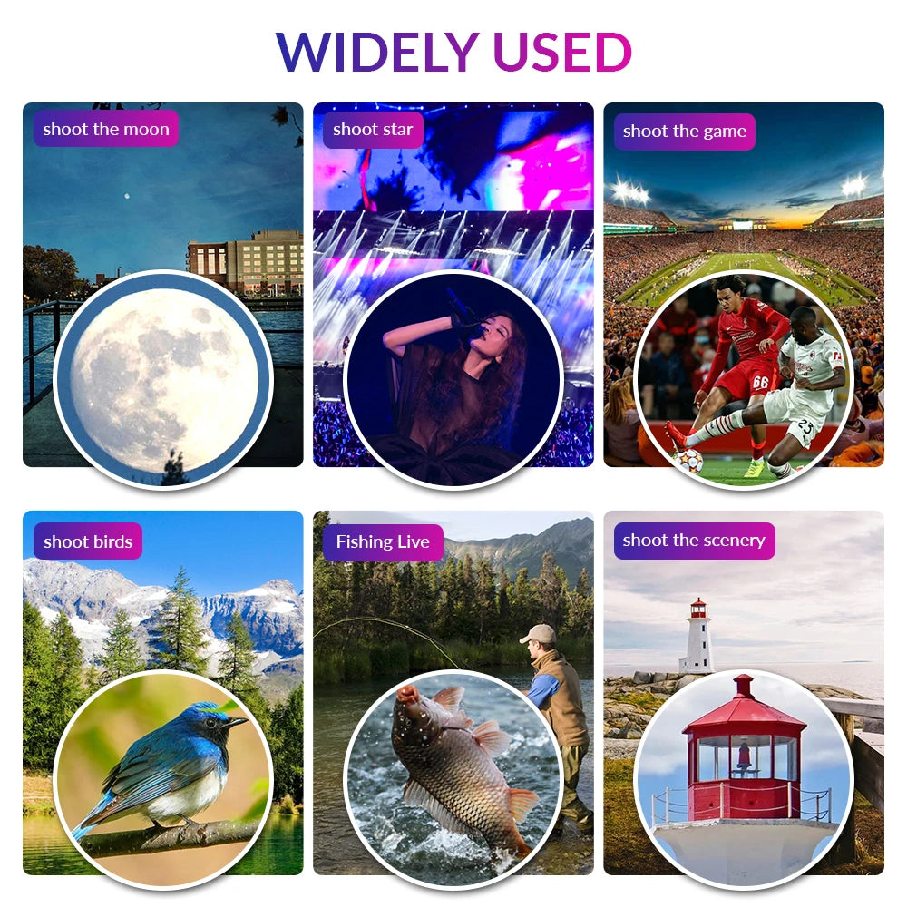 Apexel 36X Telephoto Lens With Tripod For iPhone Samsung