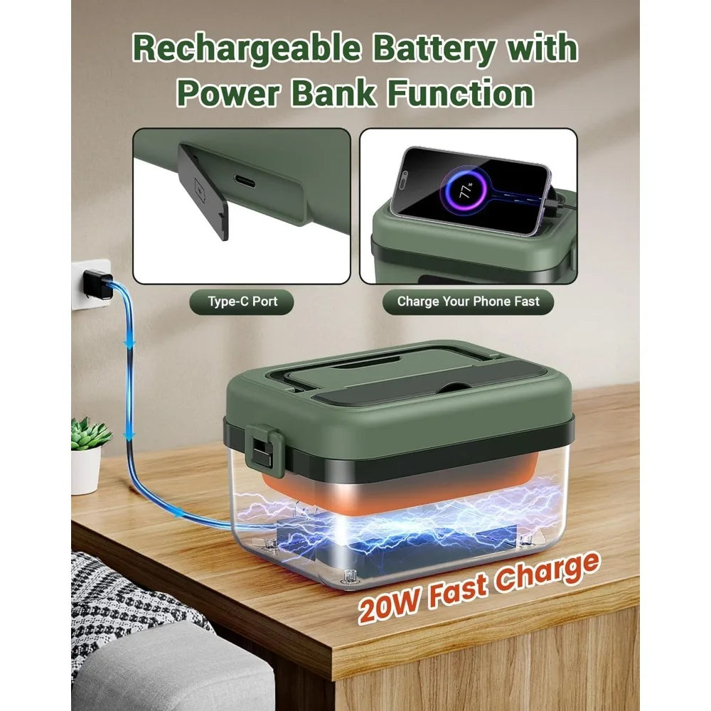 Hign Concerned Cordless Lunch Box Self Heating 16000mAh