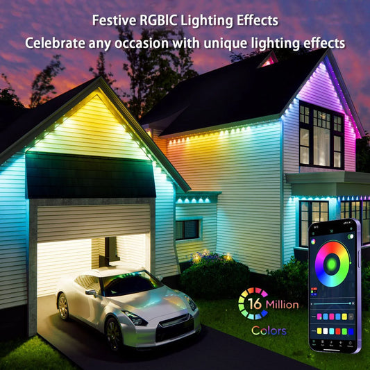 30W Eaves LED Smart Outdoor RGB LED Light With Remote