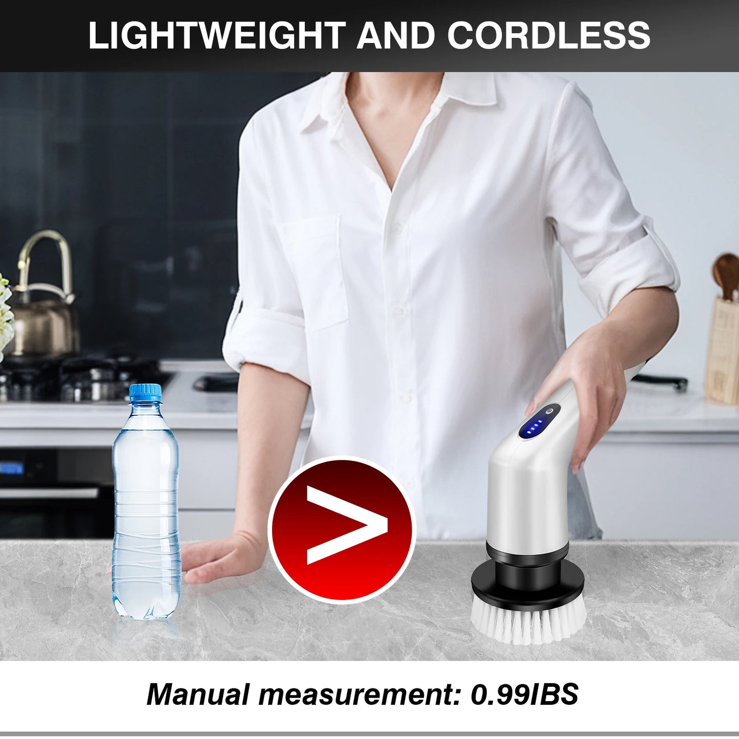 DayPlus Cordless Electric Cleaning Brush 10 In 1 Scrubber