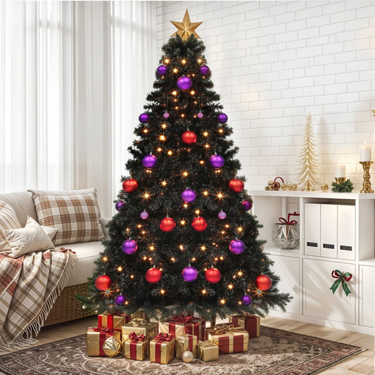 Prelit Artificial Christmas Tree 818 Branch Tips And 250 Lights