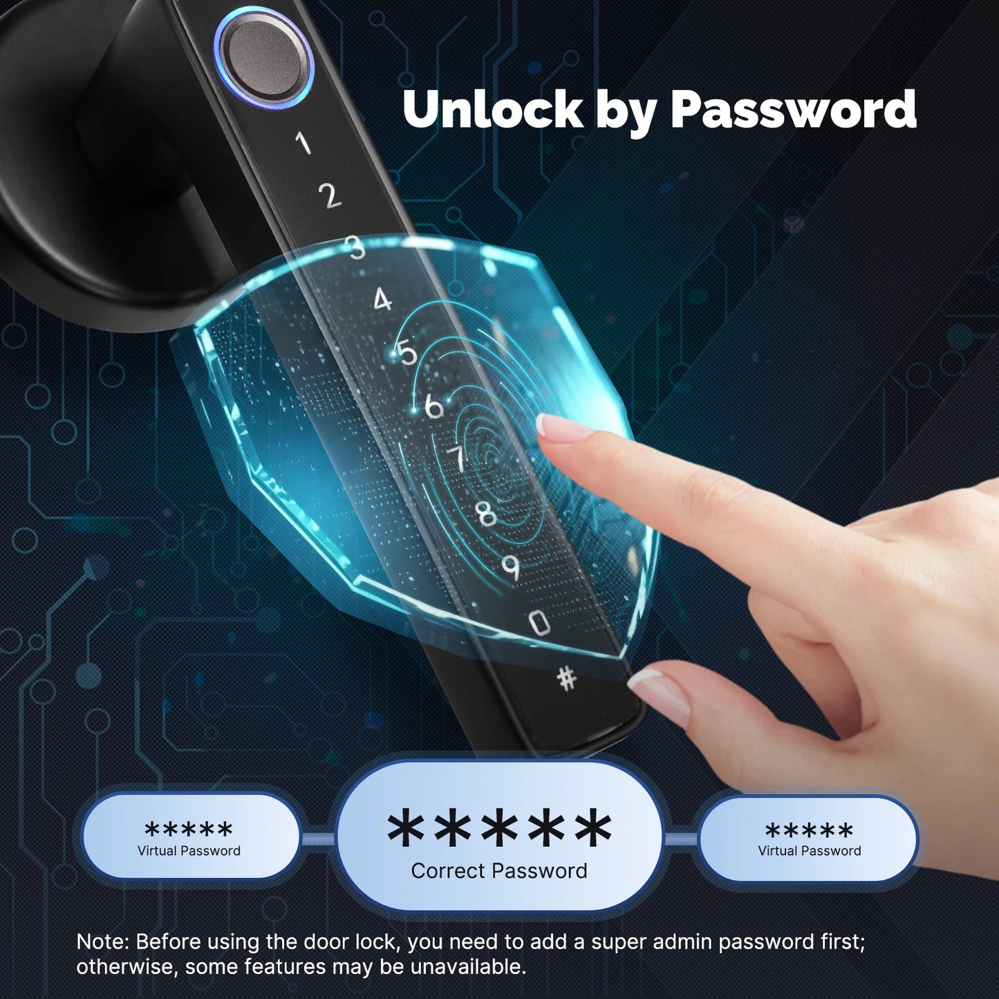 MOES Tuya Bluetooth Fingerprint Door Lock APP Remote Unlock