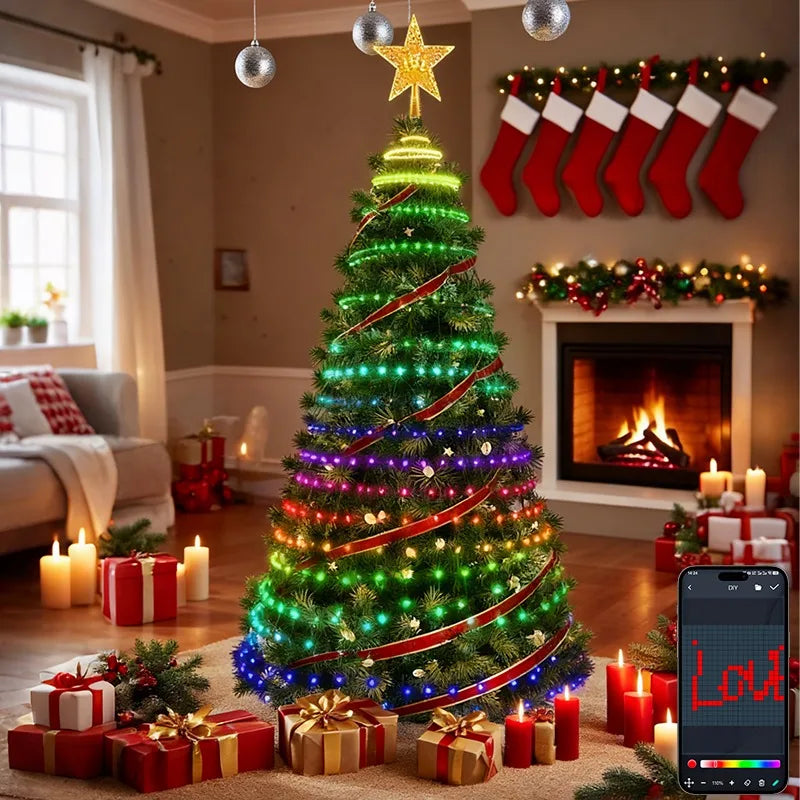 MIMIRGB Smart Christmas Tree Lights With App Control Diy Modes