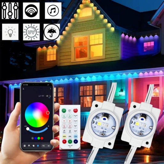 Smart RGBW Outdoor Eave Lights IP67 Waterproof With App Remote