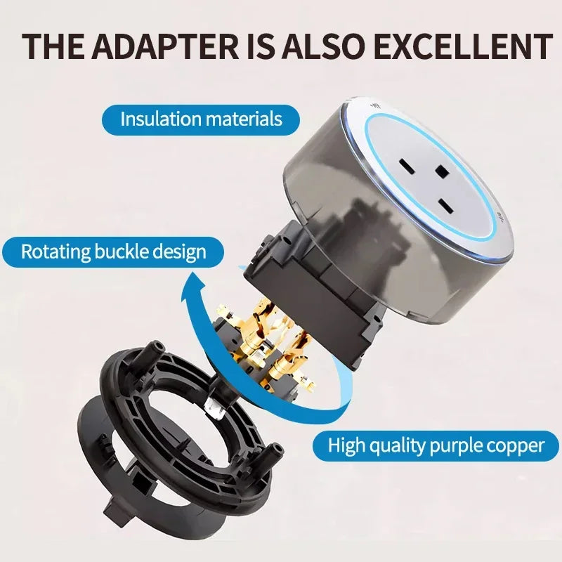 Hign-concerned Wall Mount Aluminum Expansion Socket Builtin Countertop OutletProMax