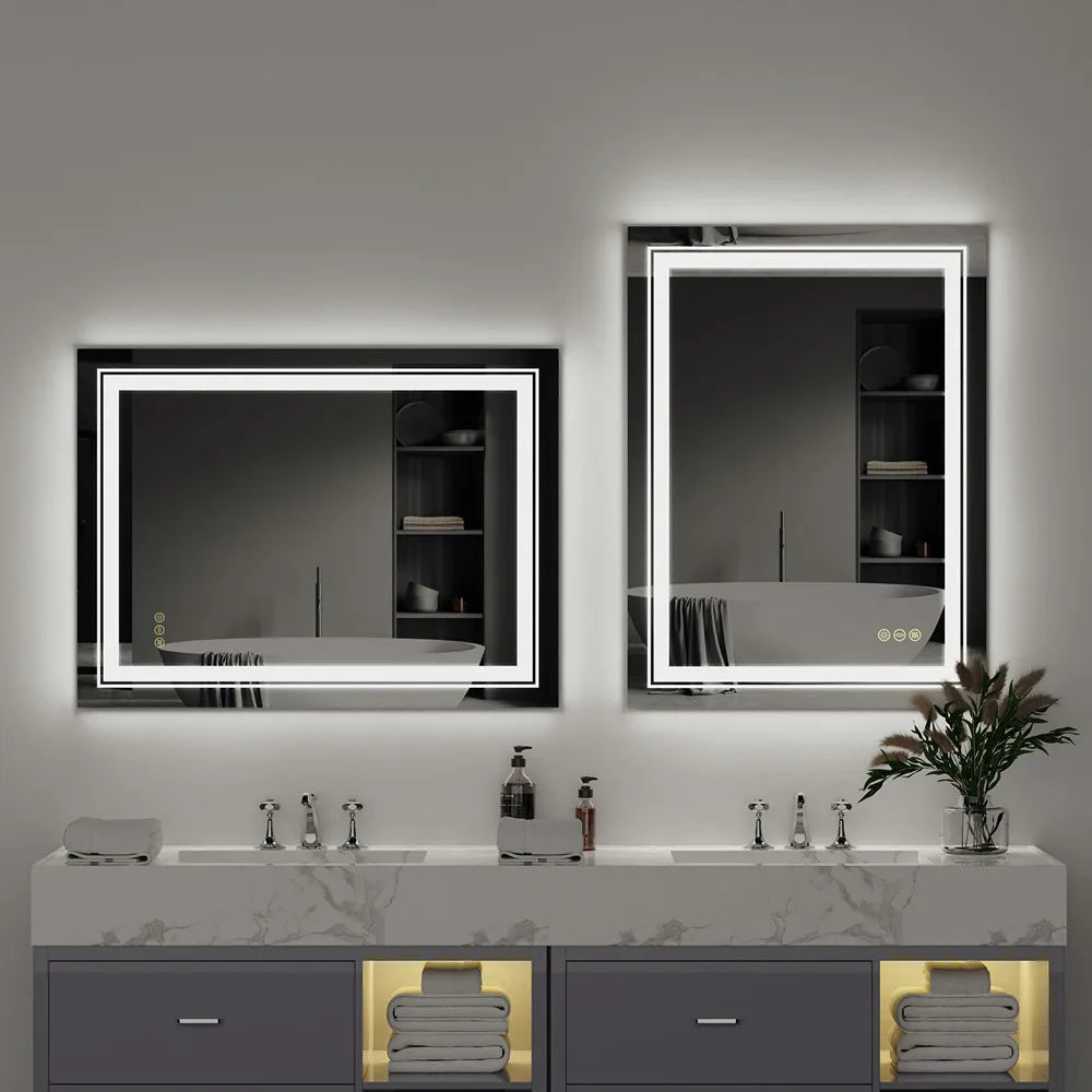 LUVODI Luxury LED Bathroom Mirror IP65 Waterproof Dimmable