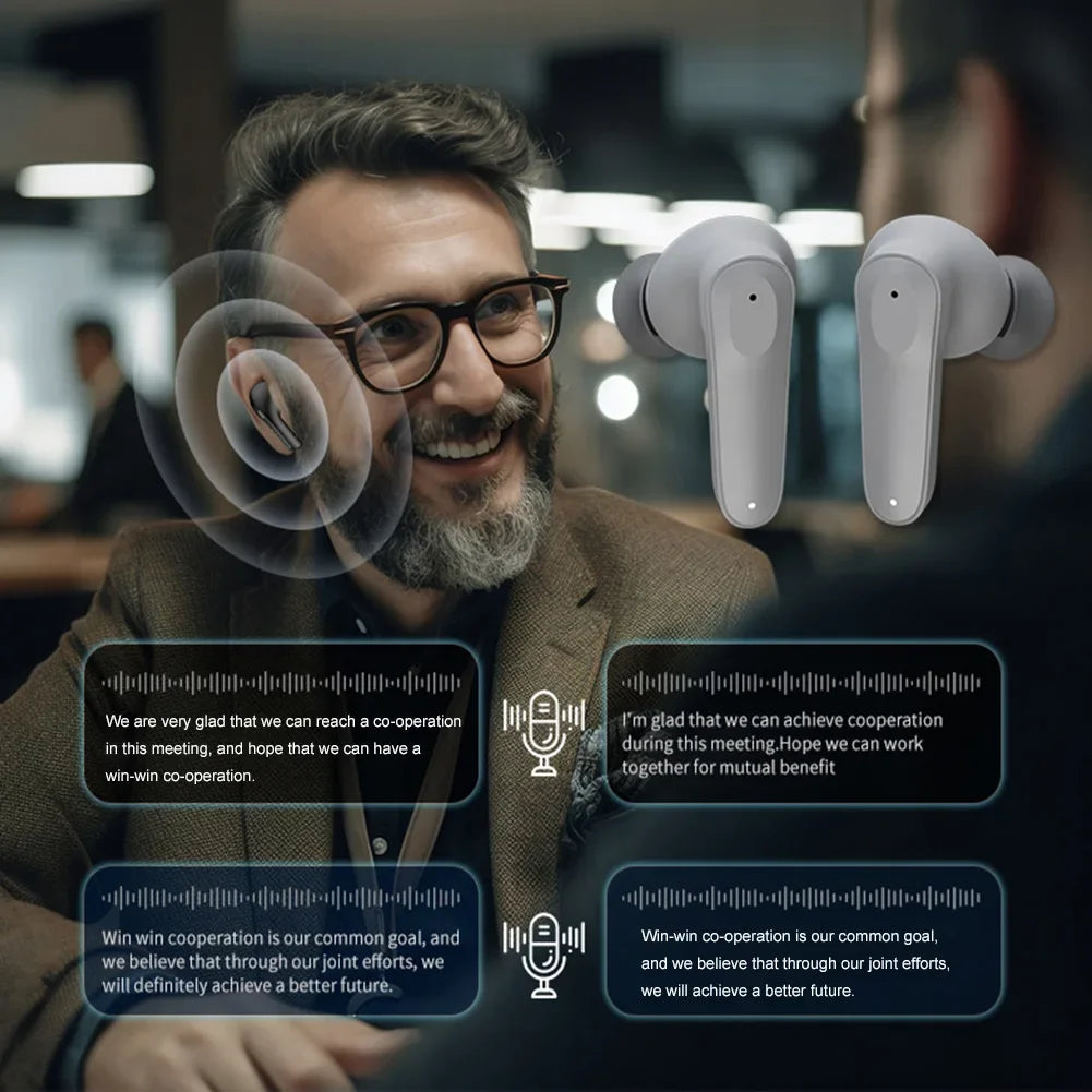 Real Time AI Translator Earbuds Bluetooth Five Waterproof