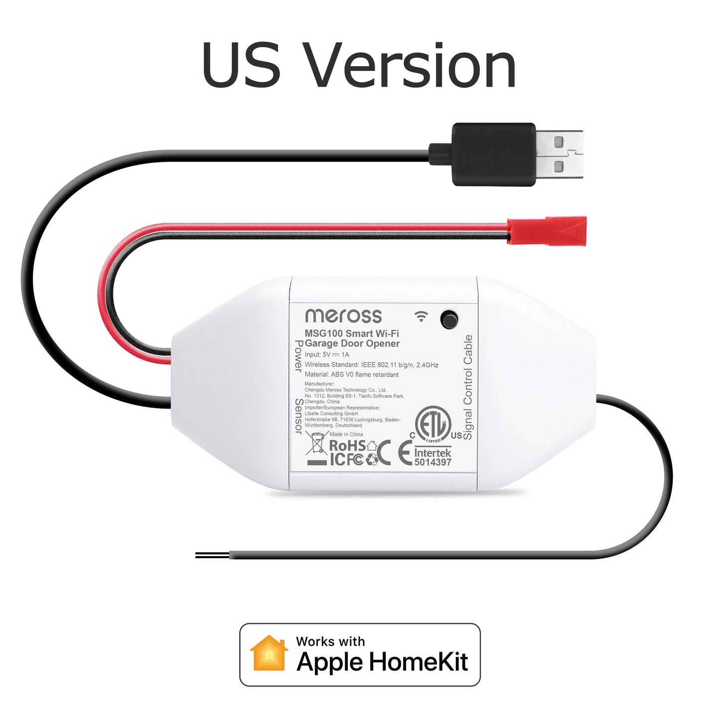 Meross HomeKit Smart WiFi Garage Door Opener With Alarm