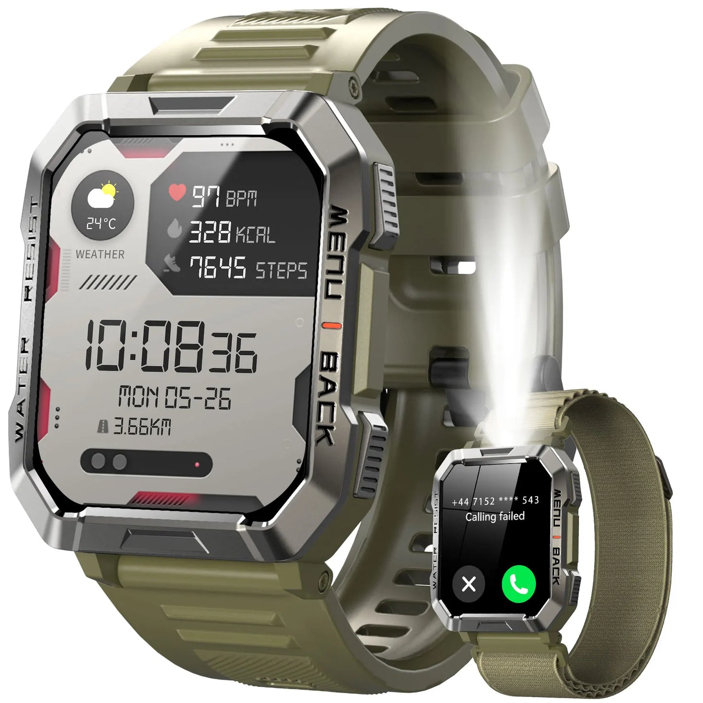 Blackview New Smart Watch 2 Inch HD Display Waterproof Mens