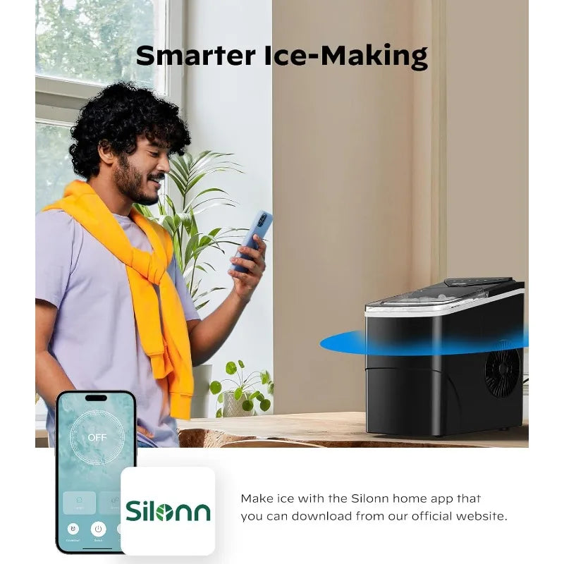 XMSJ Smart Countertop Ice Maker With App Control WiFi