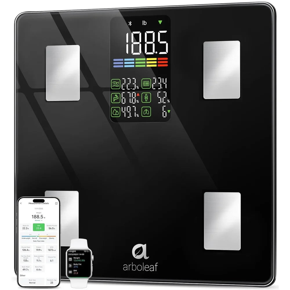 Smart Body Composition Scale BMI Fat Muscle Mass Display