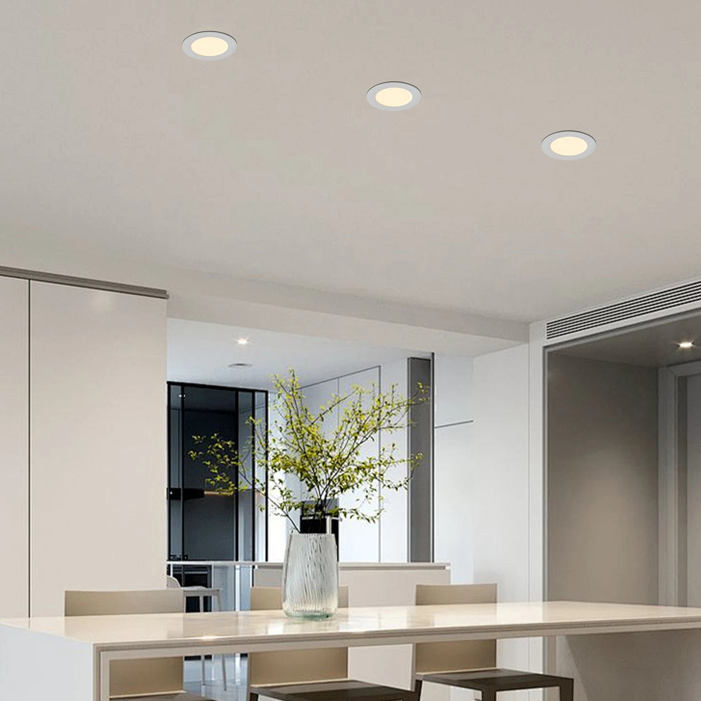 Arlgsite 12 Pack LED Recessed Lights With Dimmable Junction Box