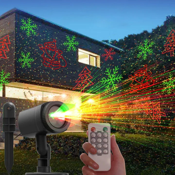 Outdoor Christmas Projection Lights With Remote And 12 Patterns