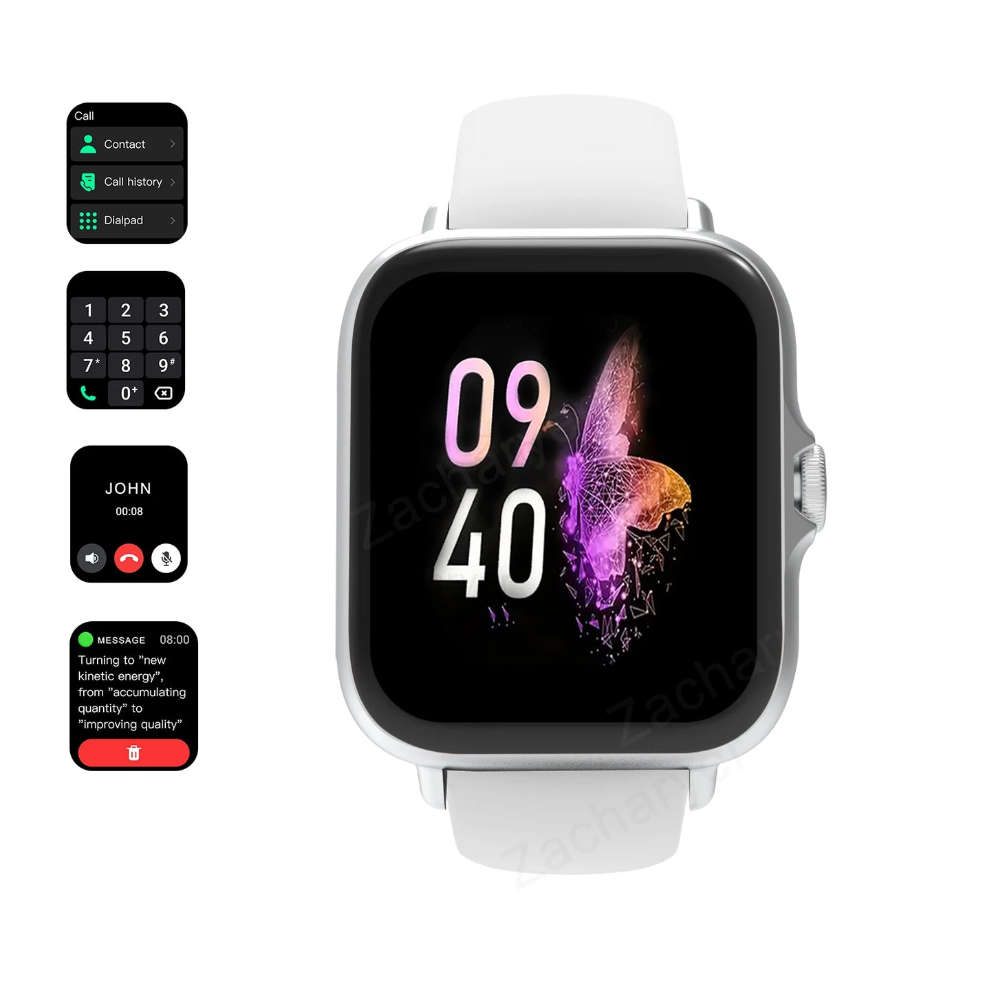 Smartwatch Bluetooth Call Touch Dial Android iPhone Fitness