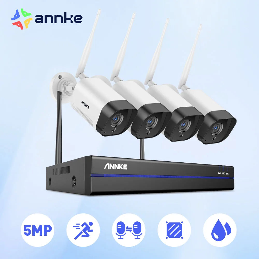 ANNKE 5MP WiFi CCTV System 10 Channel NVR Kit With Audio