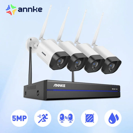 ANNKE 5MP WiFi CCTV System 10 Channel NVR Kit With Audio