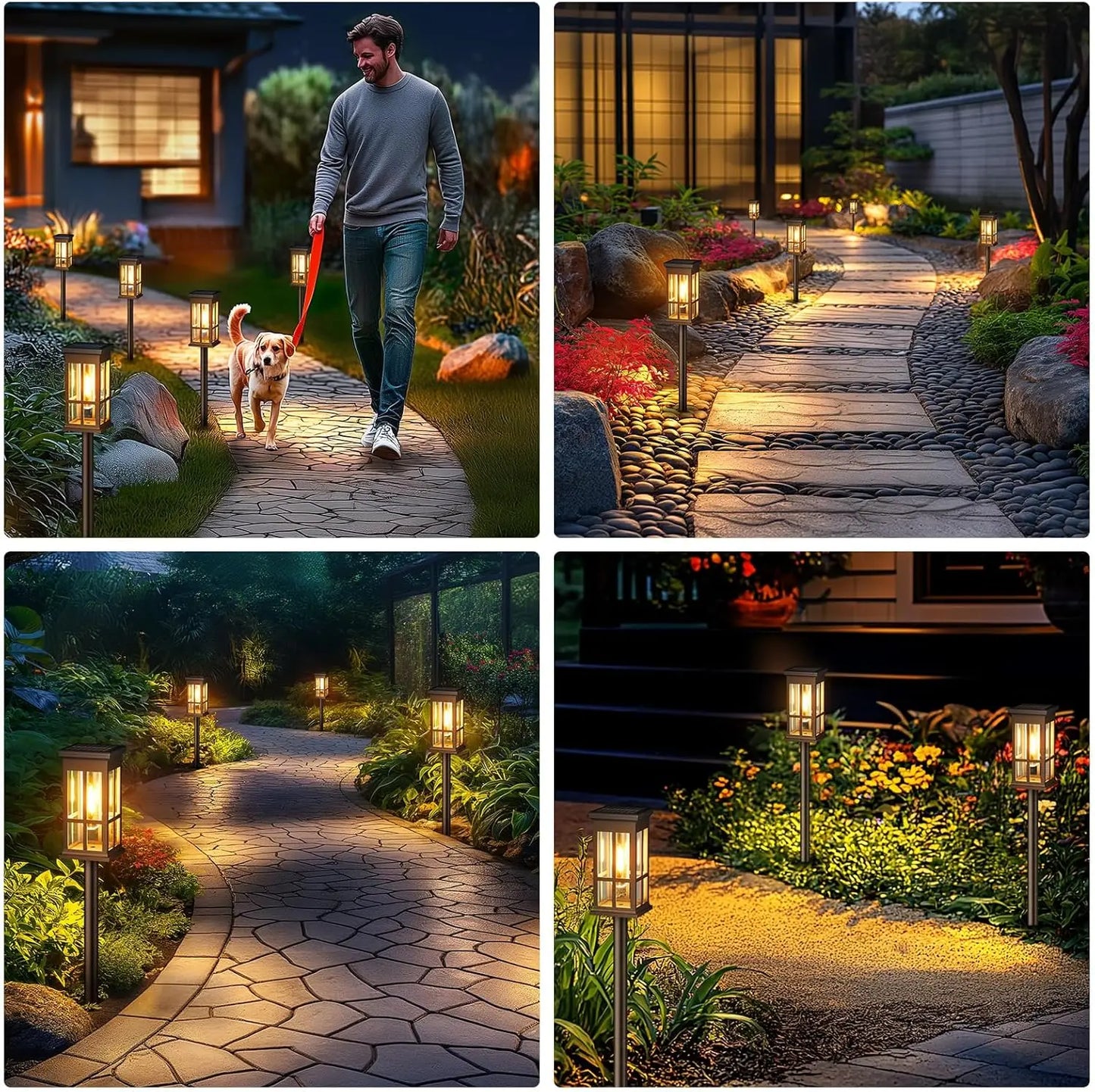 KPSTEK Solar Pathway Lights 2 6 8 Pack for Outdoors