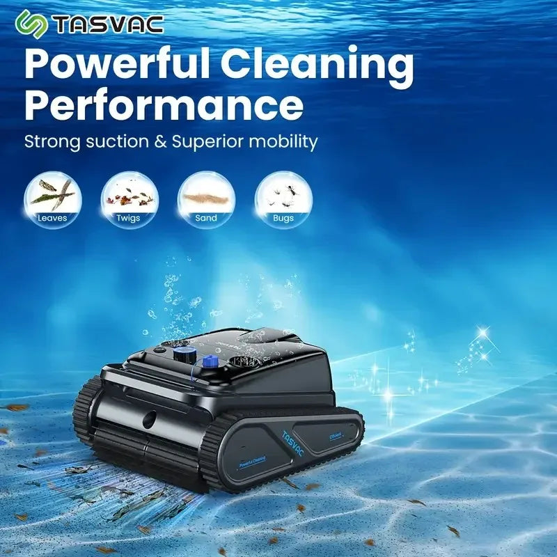 TASVAC Wireless Robotic Pool Cleaner 250 Minutes Runtime
