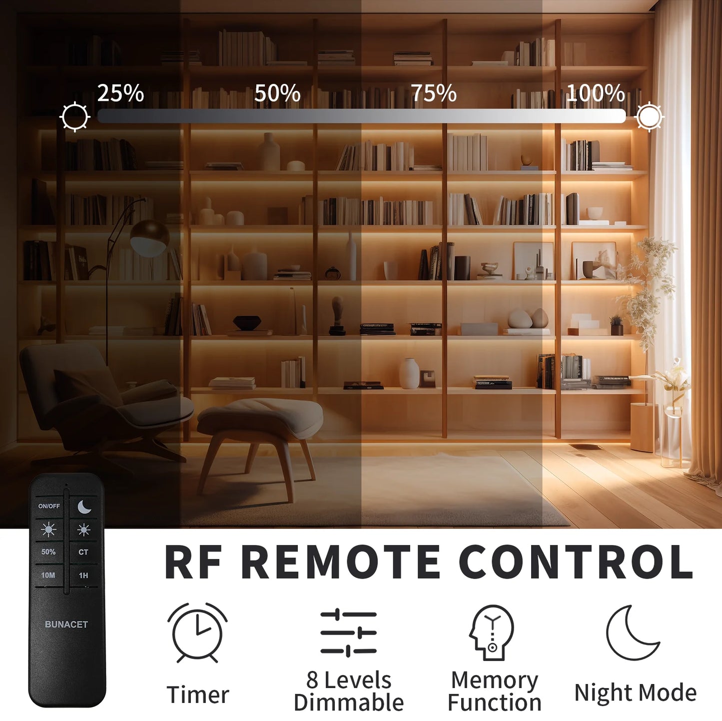COB LED Strip Light 12m Roll Warm White 3000K CRI 90