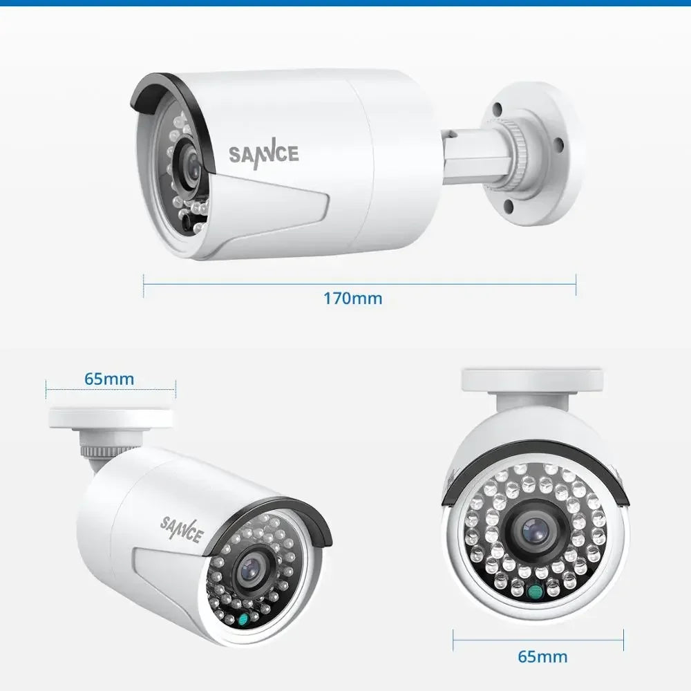 SANNCE 5MP POE Outdoor Weatherproof Bullet Camera Kit