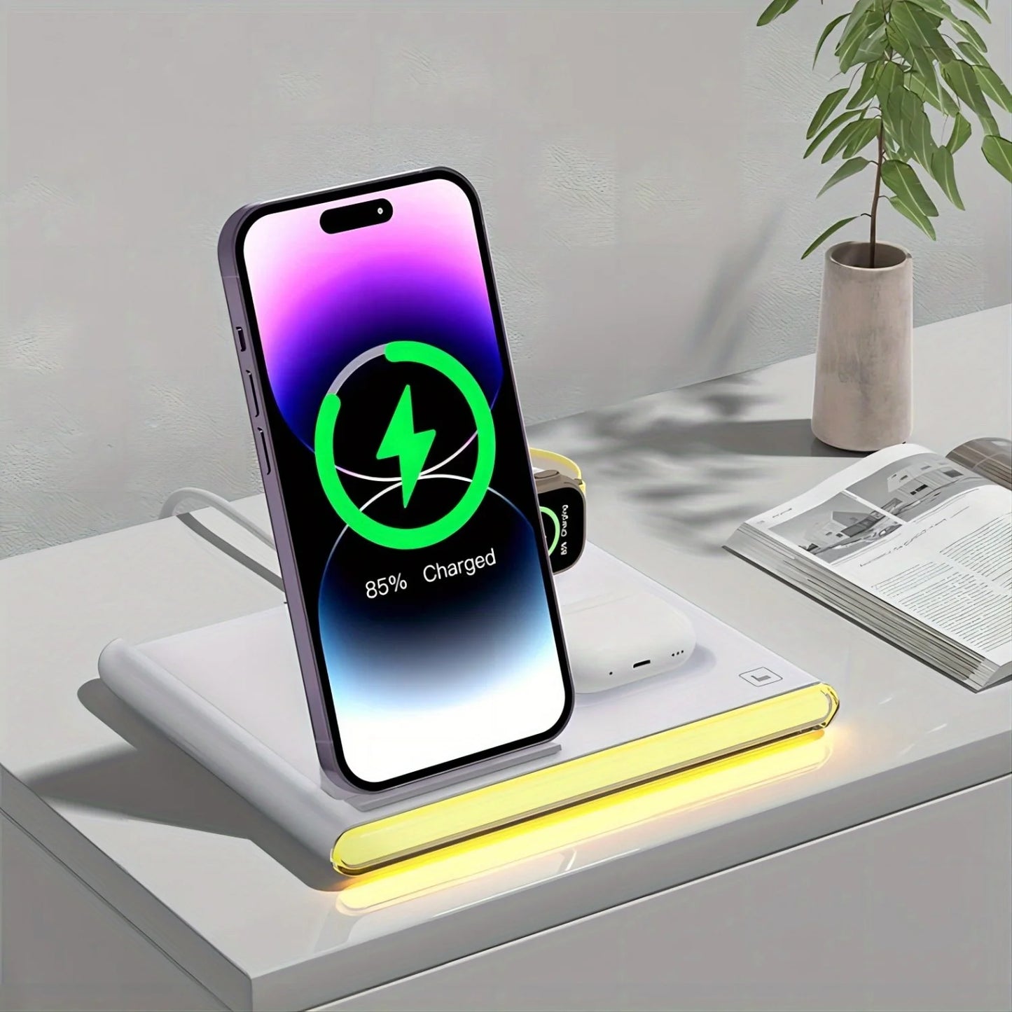 4 In 1 Fast Wireless Charger 30W PD For IPhone Samsung