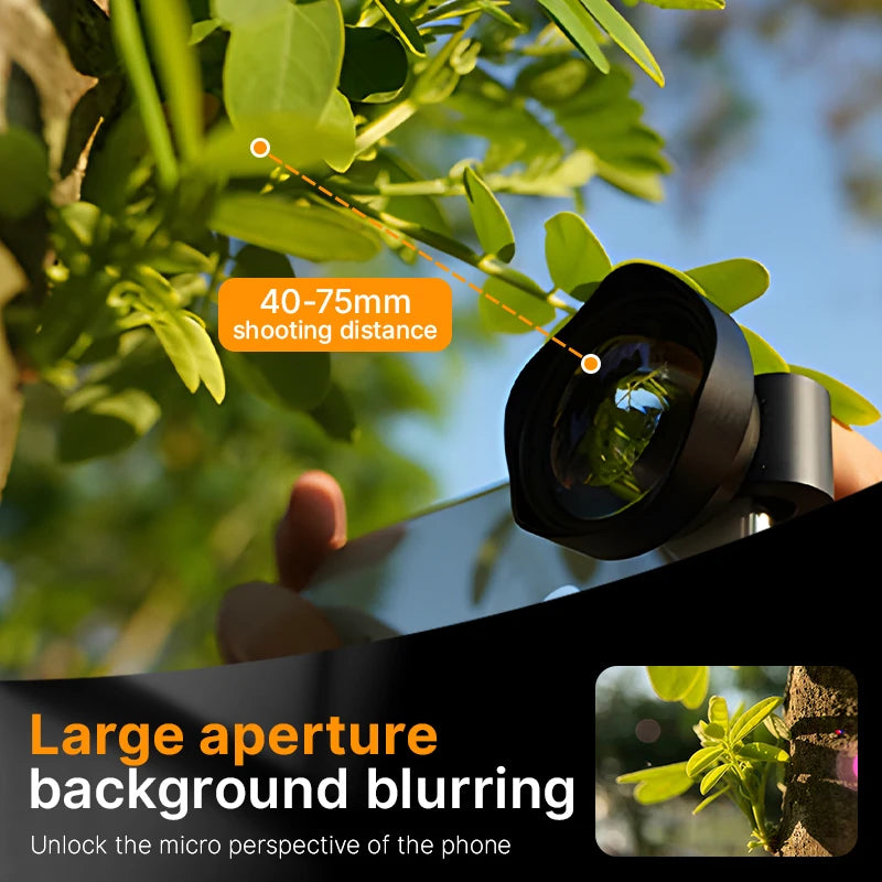 Ulanzi Universal 75mm Macro Phone Lens With Clip Professional Phone Camera Lens For iPhone 15 14 Samsung S20 Plus Huawei Xiaomi