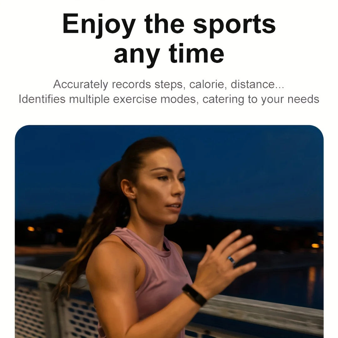 Smart Ring Wireless Step Counter Sports Stainless Steel