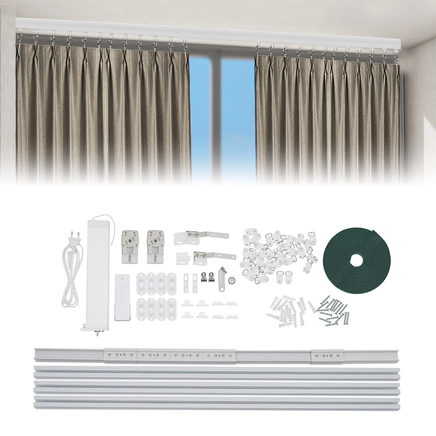 Motorized Curtain Rail With Remote And App Control Alexa