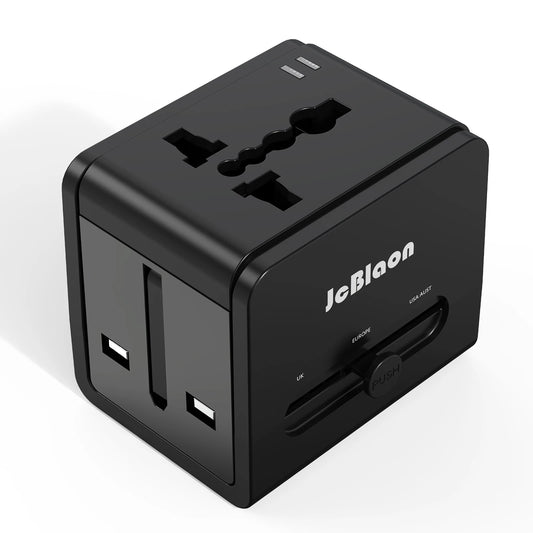 Universal Travel Adaptor AC Power Plug Adapter Wall Charger with USB-C and USB-A Charging Ports for USA EU UK AUS